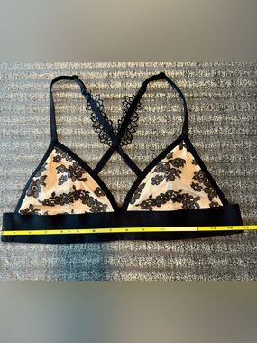 Victoria's Secret Black Floral Lace Bralette